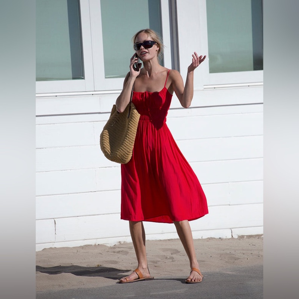Ciao Lucia Gabriela Chili Silky Satin Dress